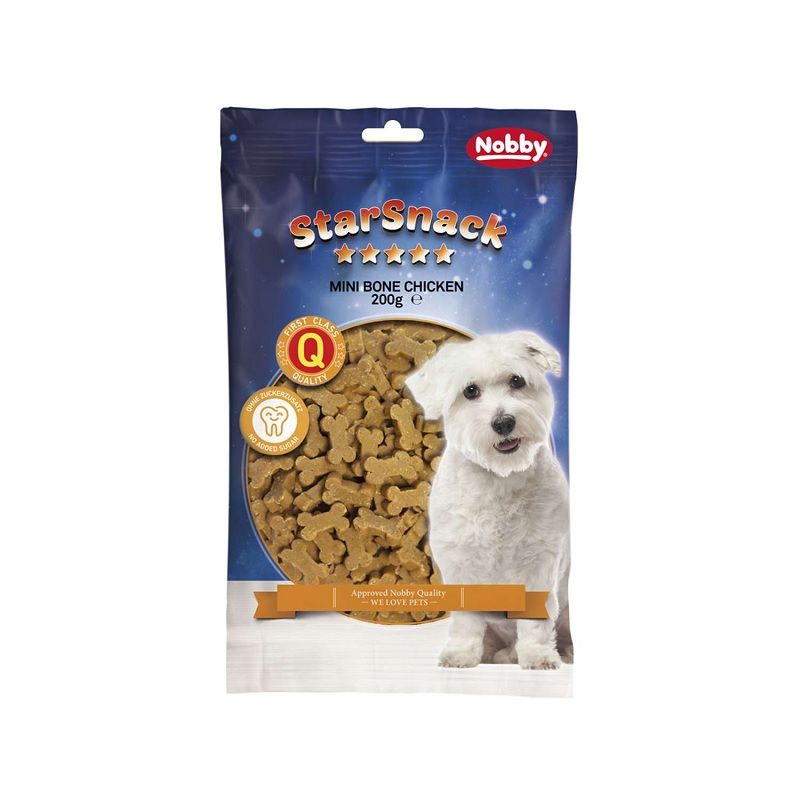 تشویقی سگ نوبی مدل Nobby Treat Mini Bones Chicken طعم مرغ وزن 200 گرم