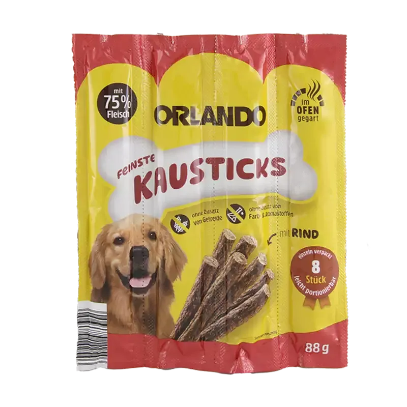 تشویقی مدادی سگ اورلاندو با طعم گوشت گاو Orlando Stick Beef بسته 4 عددی