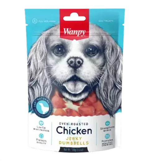 تشویقی سگ ونپی مدل Chicken Jerky Dumbbells وزن 100 گرم