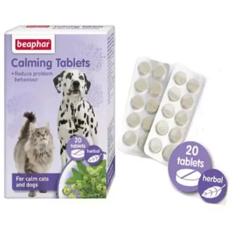 قرص آرامبخش سگ و گربه بیفار مدل Calming Tablets هلند 20 عددی
